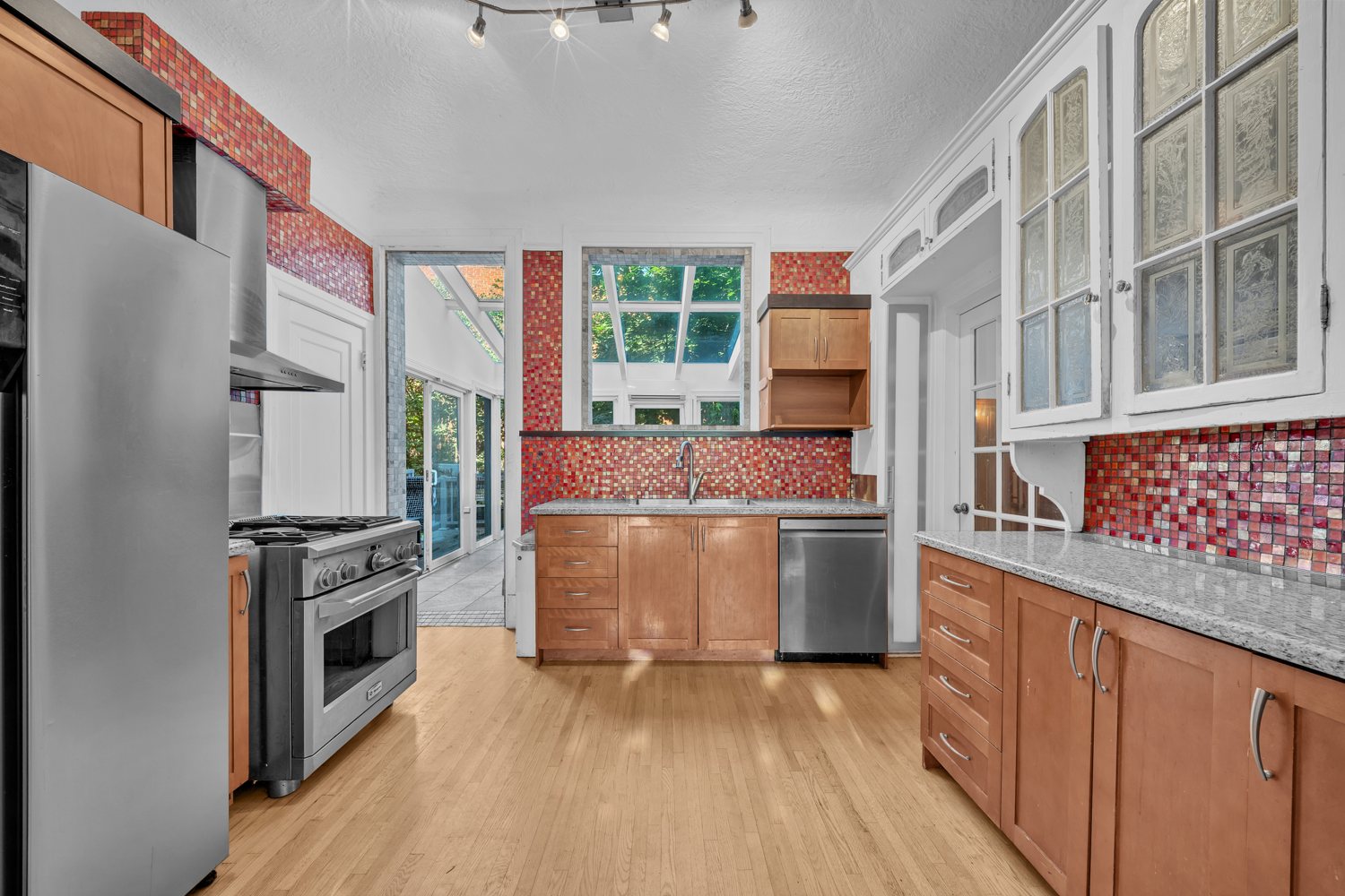 Kitchen with gas stove